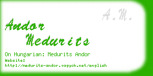 andor medurits business card